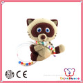 Brand New ICTI Factory lovely cartoon soft plush rattle toy for baby